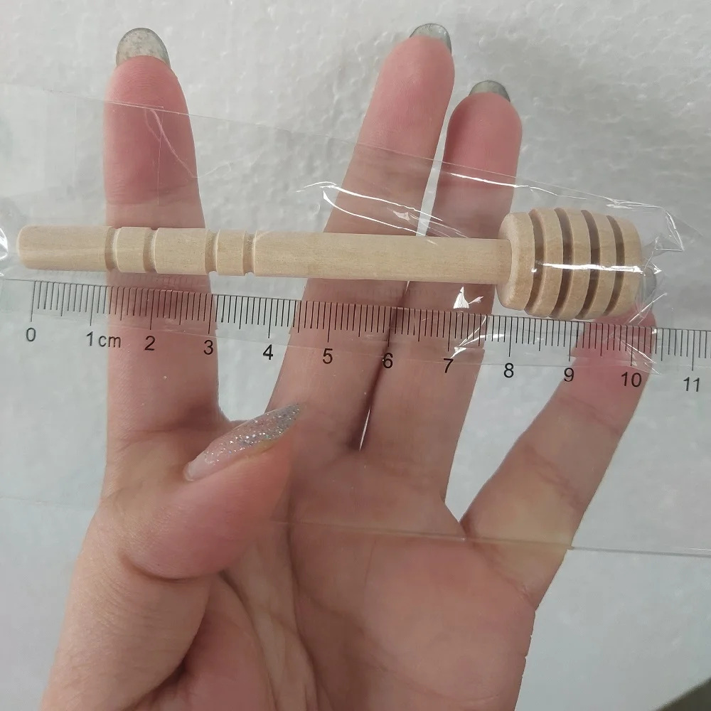 Hot Selling Customized 10cm  Wood Honey Stick