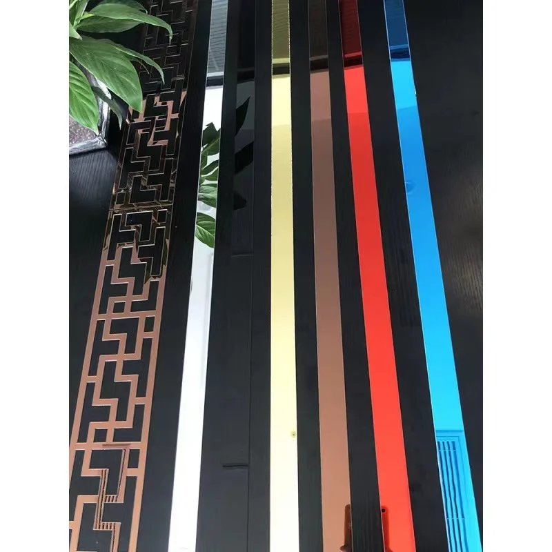 Acrylic Mirror Wall Stickers decorative plastic wall panels self adhesive blue strip wall stickers