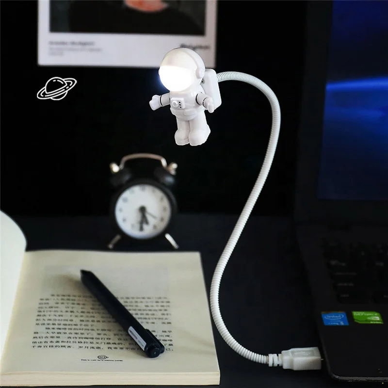 Creative USB night light LED astronaut desk lamp flexible Book lamp 5V reading notebook decorative lamp