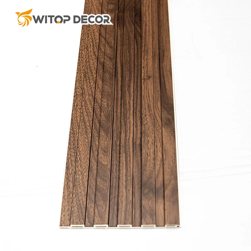 Modern Style Wood Plastic Composite Material Tv Feature Wall Design