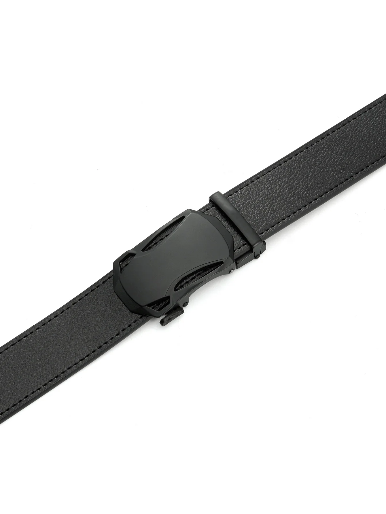 Cowhide Leather + Zinc Alloy Buckle Leather Ratchet Belt Men - Micro Adjustable Belt Fit Everywhere (35mm)inch 38