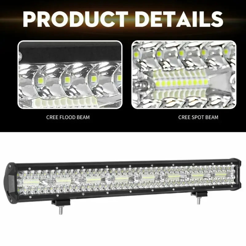 Factory Auto LED Lights Led Bar 23 inch 480W Work Light off-Road Vehicle Headlight Work Light for Car Truck ATV SUV Jeep