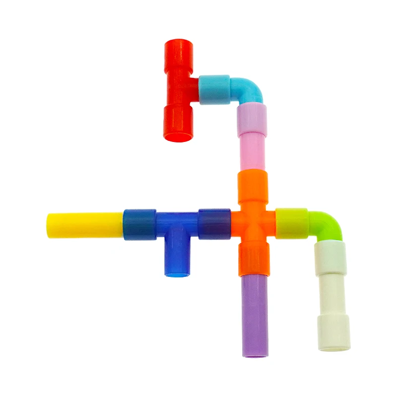 Kids Educational Building Blocks Plastic Mini Water Pipeline Stacking Blocks Toys