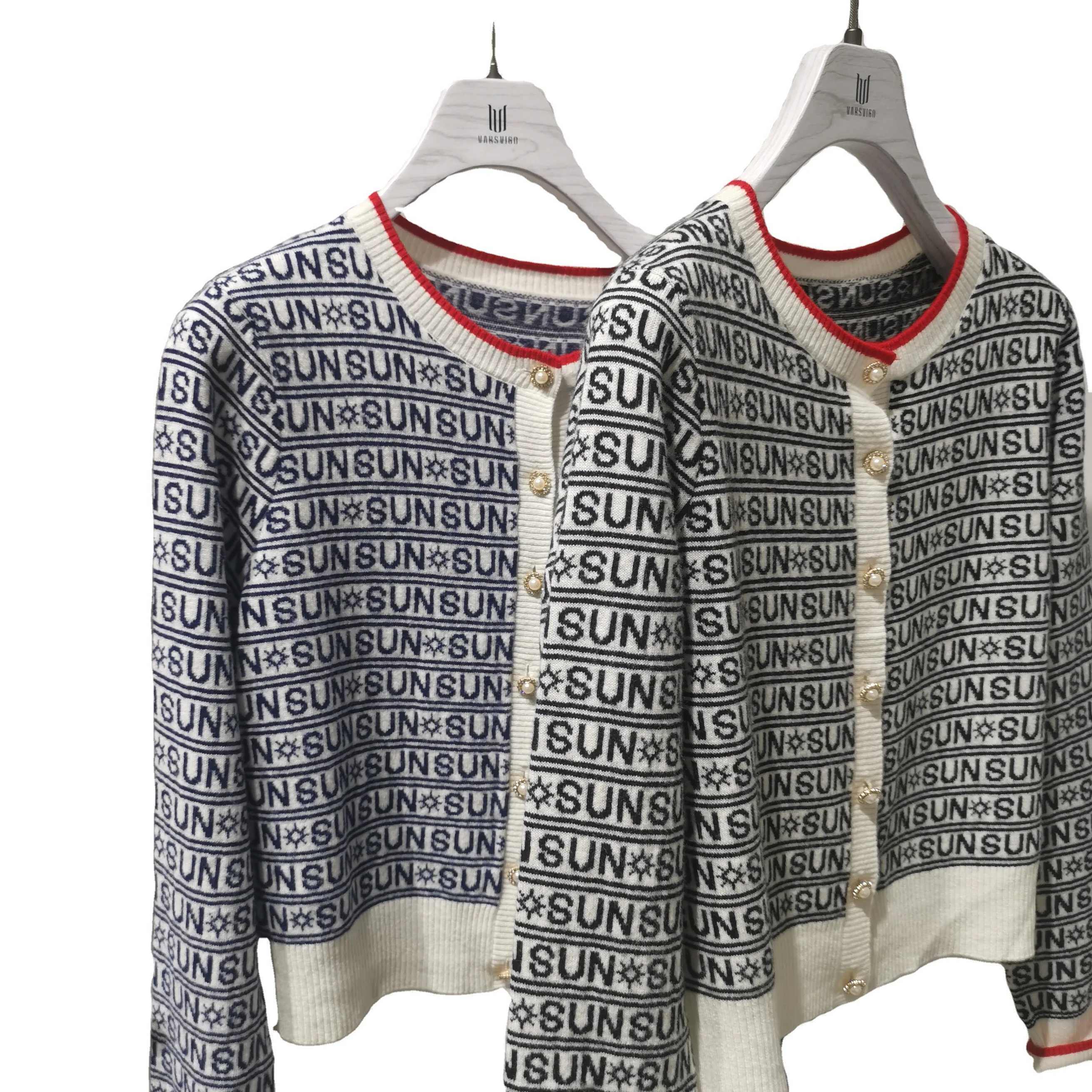 Женский кардиган в полоску, модный свитер из 100% шерсти, Осень-зима