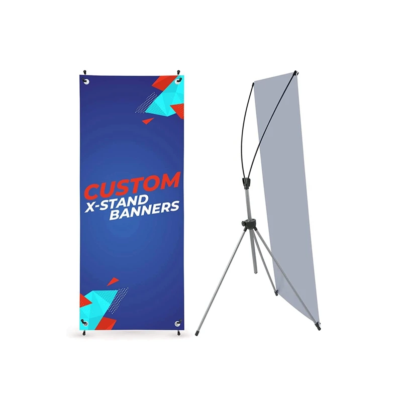 Trade show equipment portable display stand adjustable x stand display banner