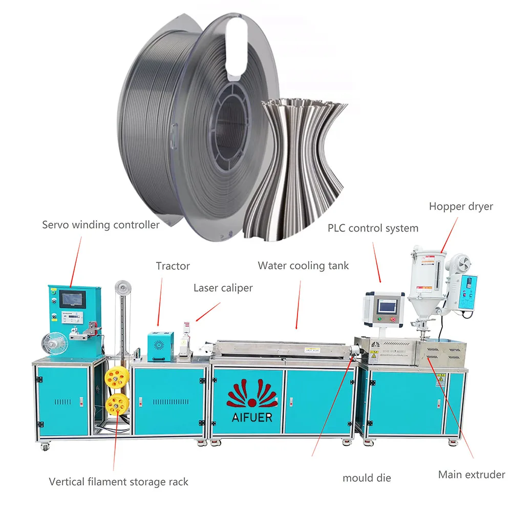 Small 3D printing plastic filament extruding machine plastic filament extruder
