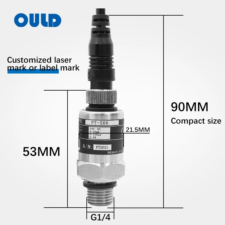 OULD PT-506 OEM water pressure gauge digital sensor transmitter manufacturer