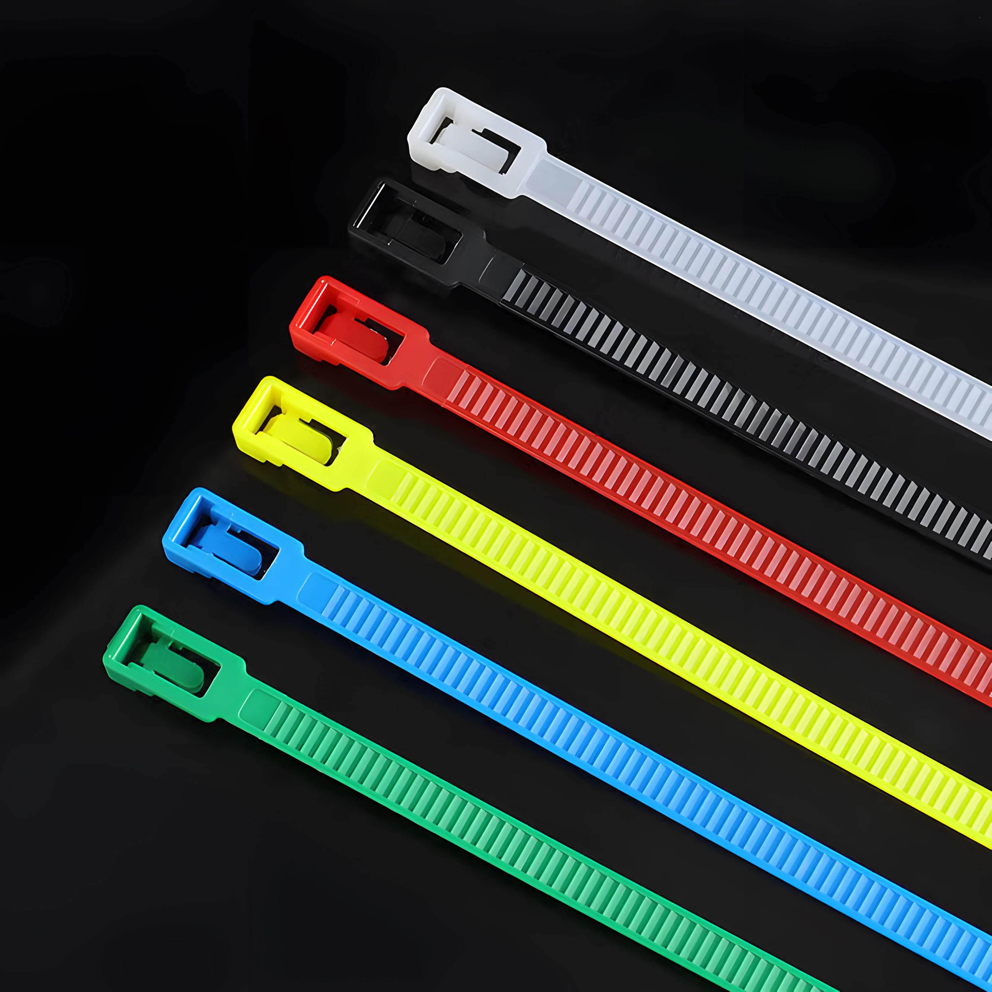 CHCC Releasable Adjustable Zip Tie Strap - Premium Reusable Wire Wraps & Nylon Cable Ties
