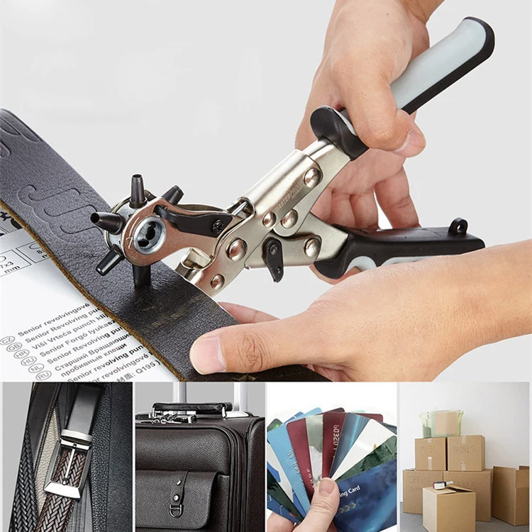 240mm Muli-shape DIY Hole Puncher Steel Saving Power for Leather Cutting 6 Sizes Hole Puncher Hole Puncher Heavy Duty Punch
