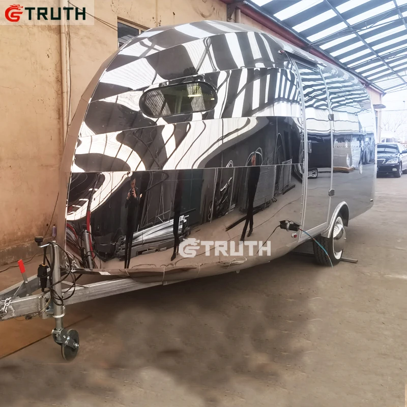 Mobile Coffee Ice Cream Grill Shop Modern Truck Fast Food Van Coffee airstream Food Trailer