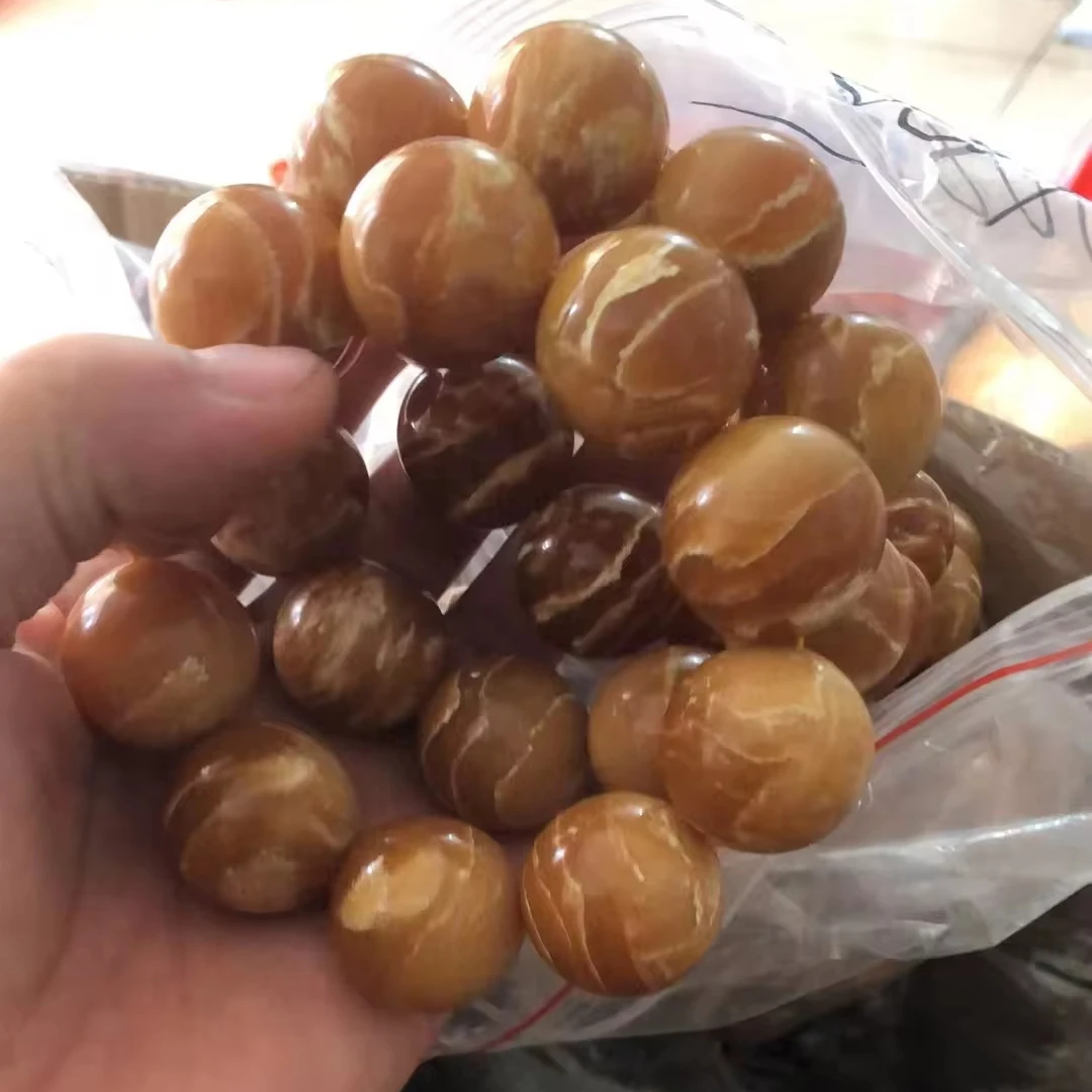 YZ Amber natural baltic amber ball yellow pressed amber beads for bracelet