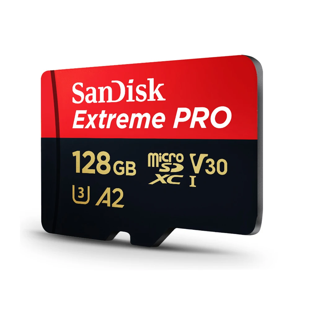 For Sandisk Extreme Pro 170MB/s Memory Card 32GB 64GB 128GB 256GB Mi cro SD Card A2 C10 U3 V30 SDXC UHS I TF Card With Adapter