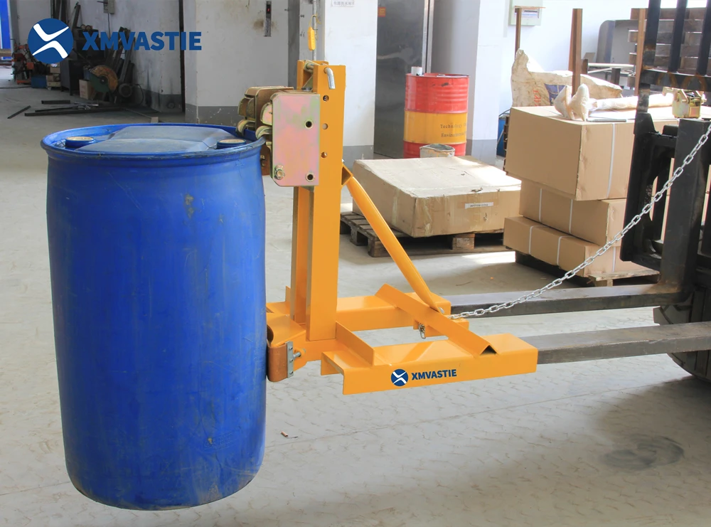 Mechanical Fork mounted drum lifter grab drum forklift with Multiple olecranon types for choose