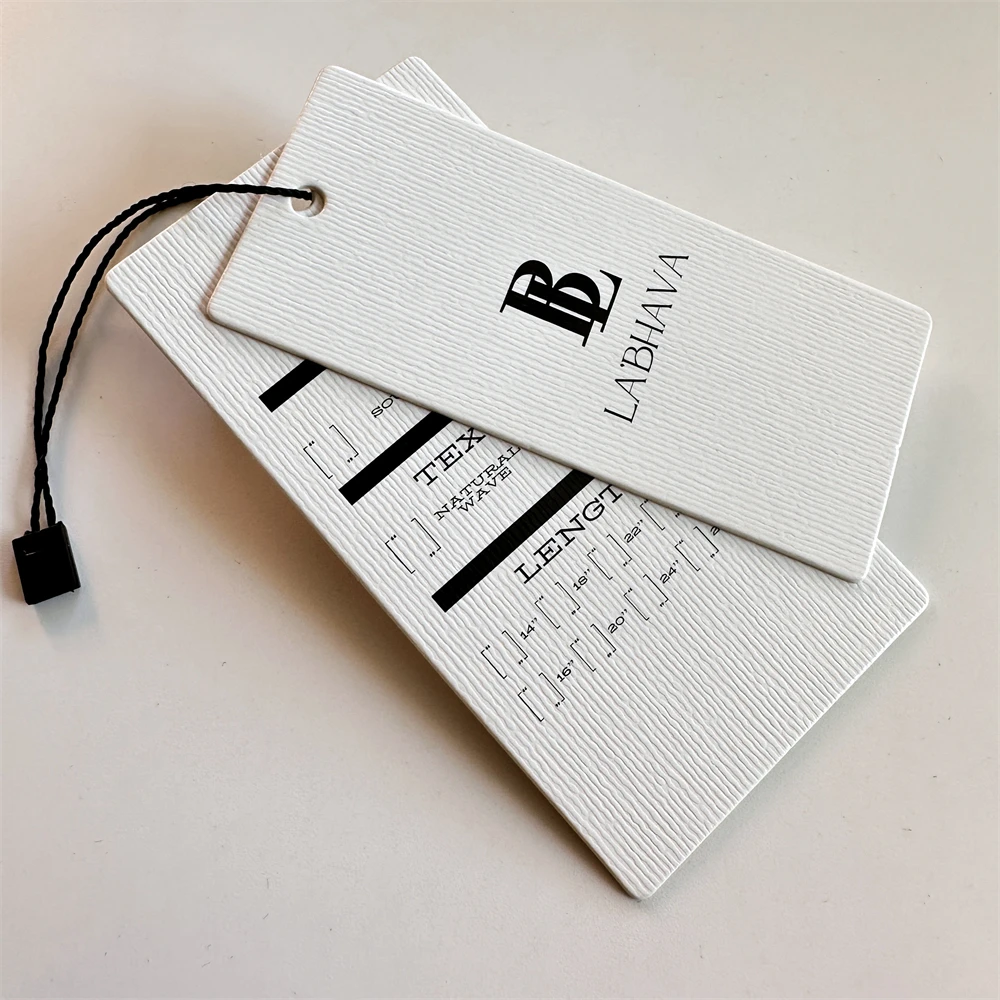 Hot Sale Custom Printing Hang Tags For Clothing Free Samples Fashion Texture Embossed Hangtag Garment Swing Tags With Logo