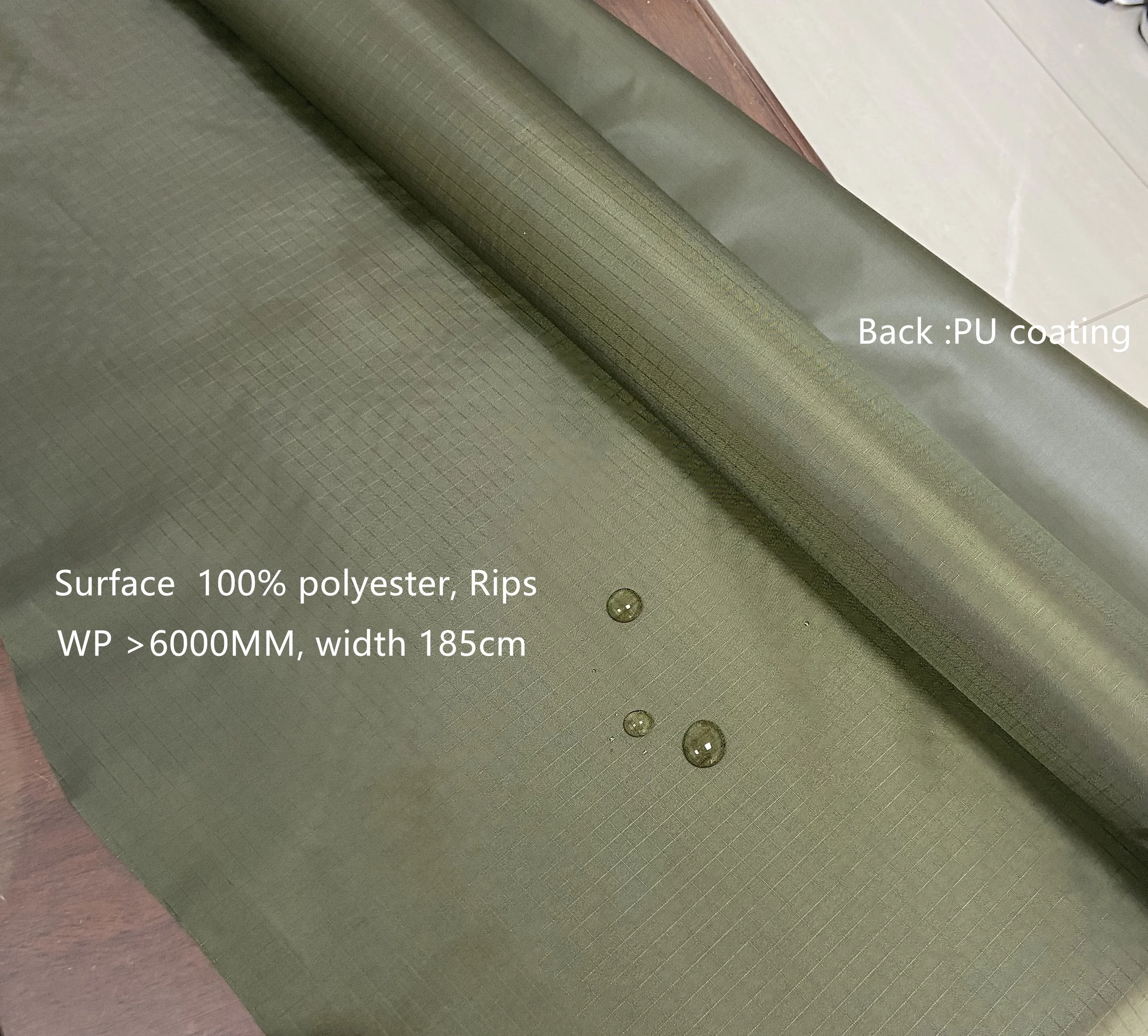 Silicone coating ripstop nylon taffeta fabric nylon parachute fabric hammock for bag