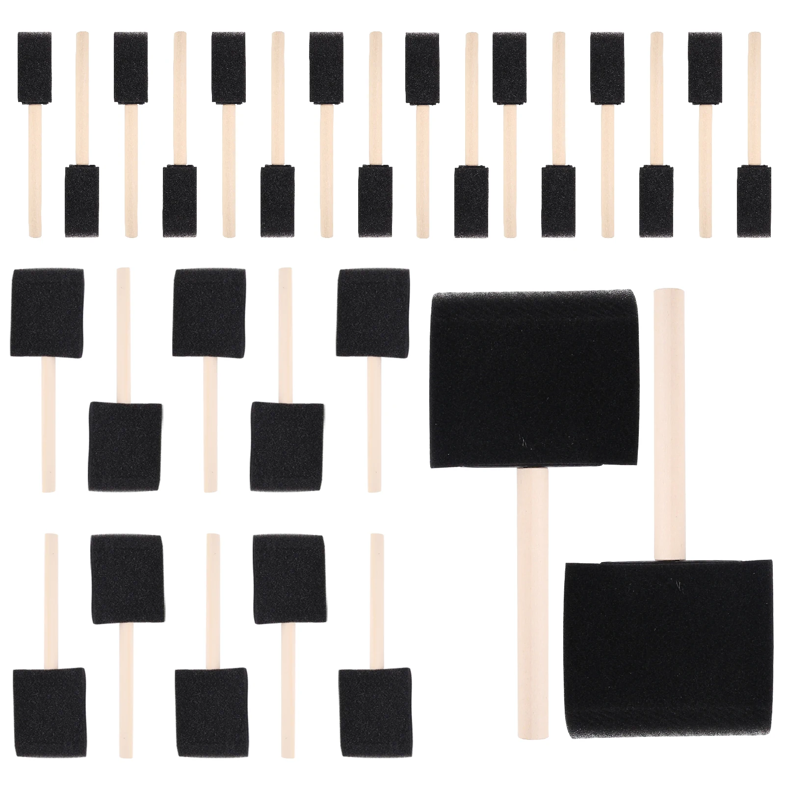 Glue Glass Dust Cleaning Foam Application Craft Paint Wooden Handle Graffiti Sponge Brush Glitter Art Tool