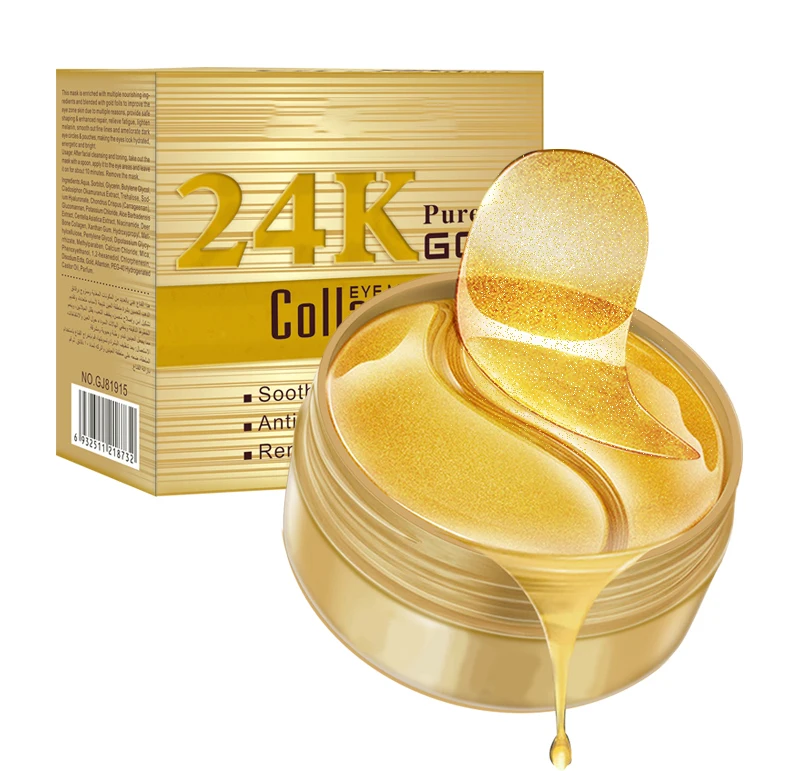 ShangMei 24K Gold Collagen Hydrogel Eye Patch Anti-aging Dry Eye Brightening Moisturizing Eye Patch