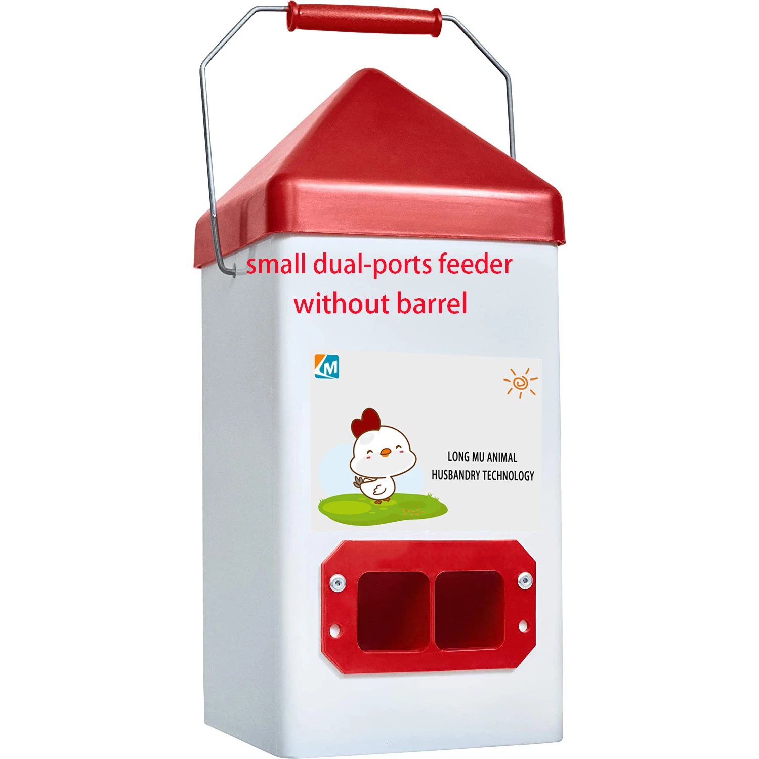 DIY Chicken Feeder Ports Rain Proof Poultry Feeder Gravity Automatic Feed Kit LM-104