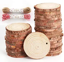 Unfinished Pine Round  natural wooden slices  birch wood Tree large  slices with bark  for crafts