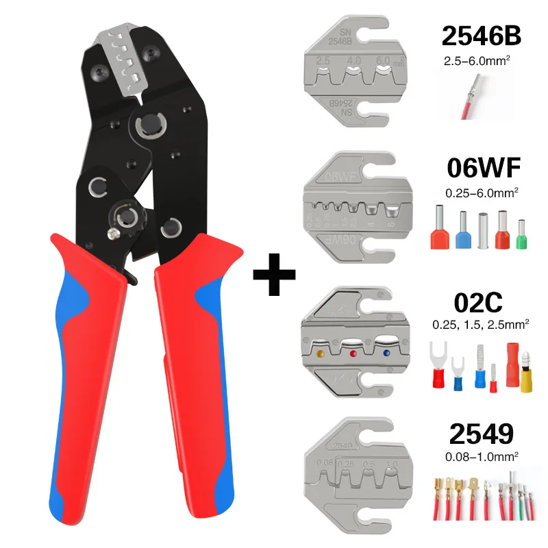 SN Series Terminals Hand Tool Multi Jaws Replaceable Bag Set Crimping Tool Terminal
