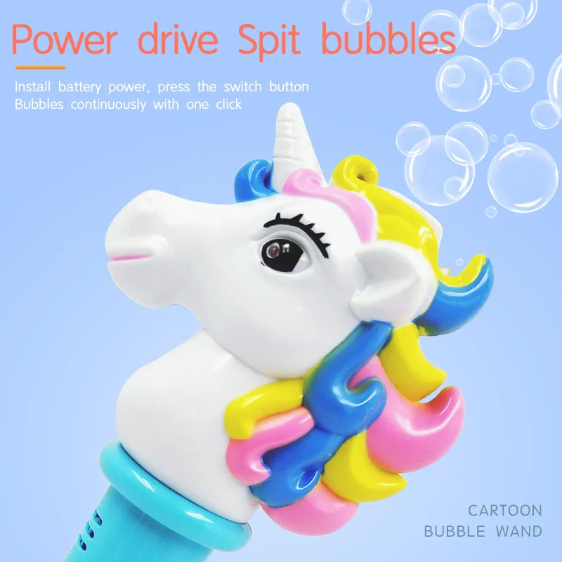 2022 summer outdoor bubble  portable plastic electric colored soap bubble machine toys with music summer outdoor Bubble stick