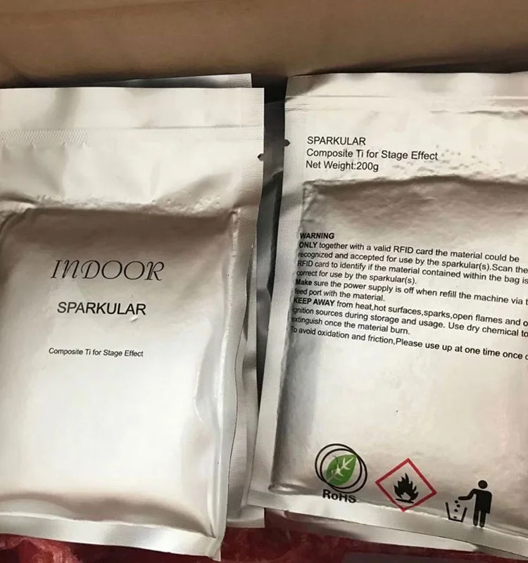 Fy 200g Cold Fireworks Spark Machine Ti Powder Composite Titanium Spark Granules 220v Fireworks Fountain Machine