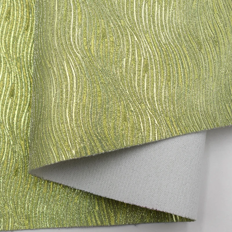 Electroplating Sendurira water ripple Glitter pu leather fabric handbag bag shoe leather mobile phone case leather