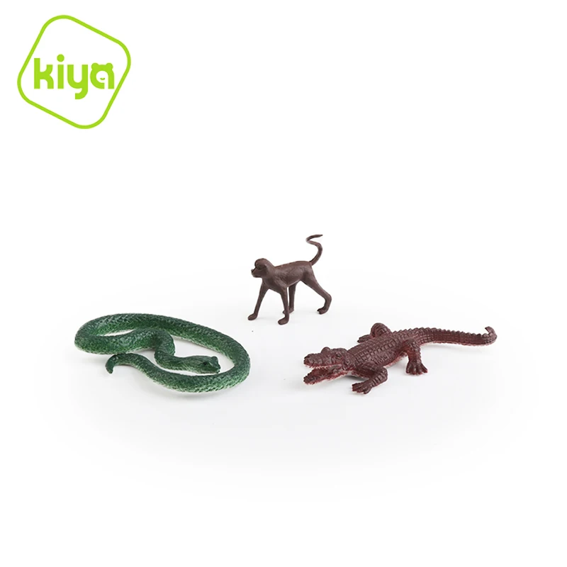Kiya Monkey+snake+crocodile D108 plush toys animal  stuff toy  animales dinosaur toy set