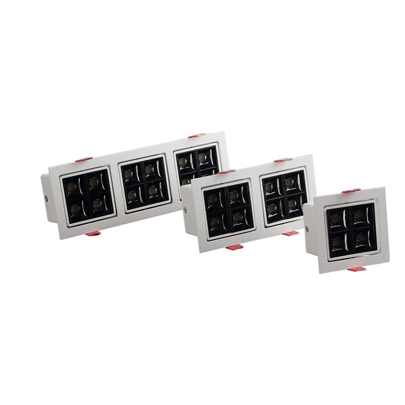 
8 16 24 Watts Square bean gall lamp spotlight ceiling down bold lamp with hole embedded led grille lights 