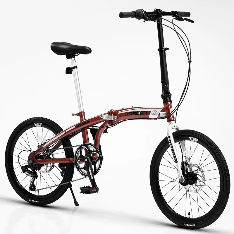 FOREVER Cheap China Bicicleta Adult 20 Inch Fold Cycle Lady Bike Portable Foldable Bicycle For Shimano Brake