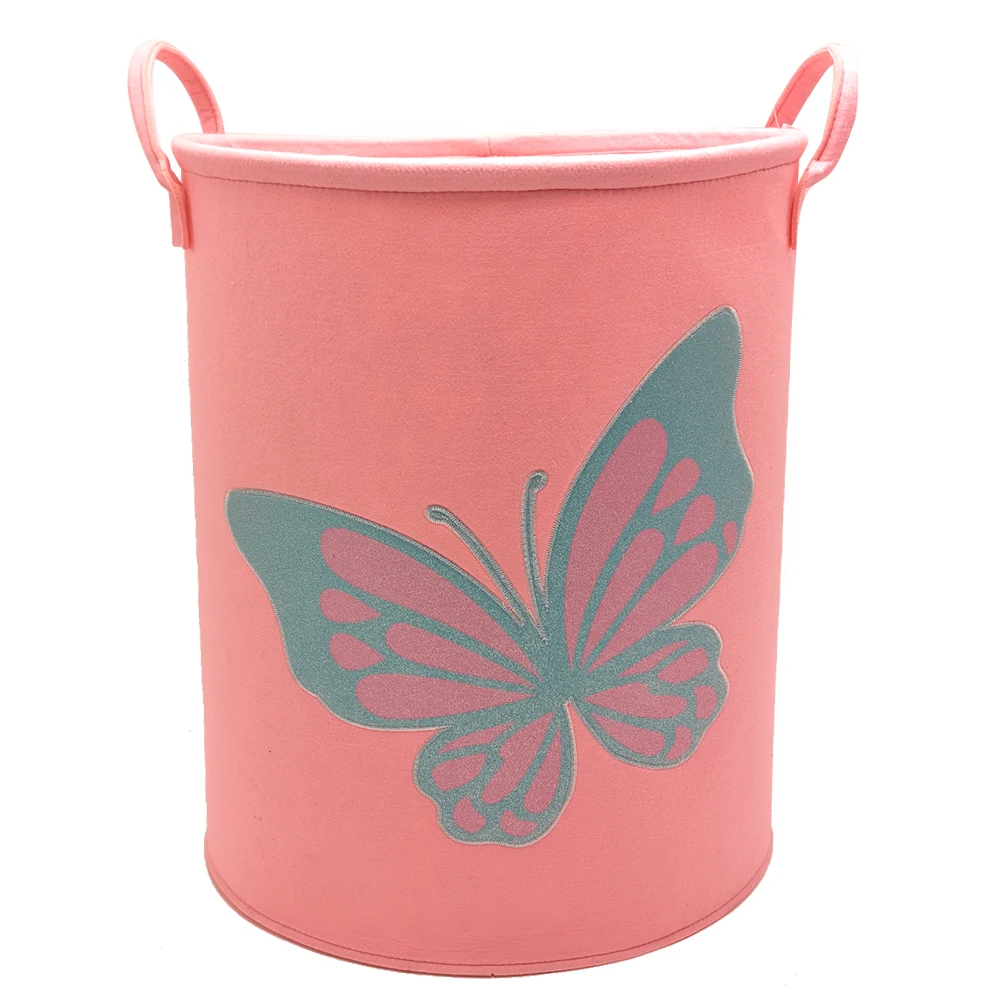 New style felt animal basket Laundry barrels kid bucket round cartoon storage bucket toy organizer