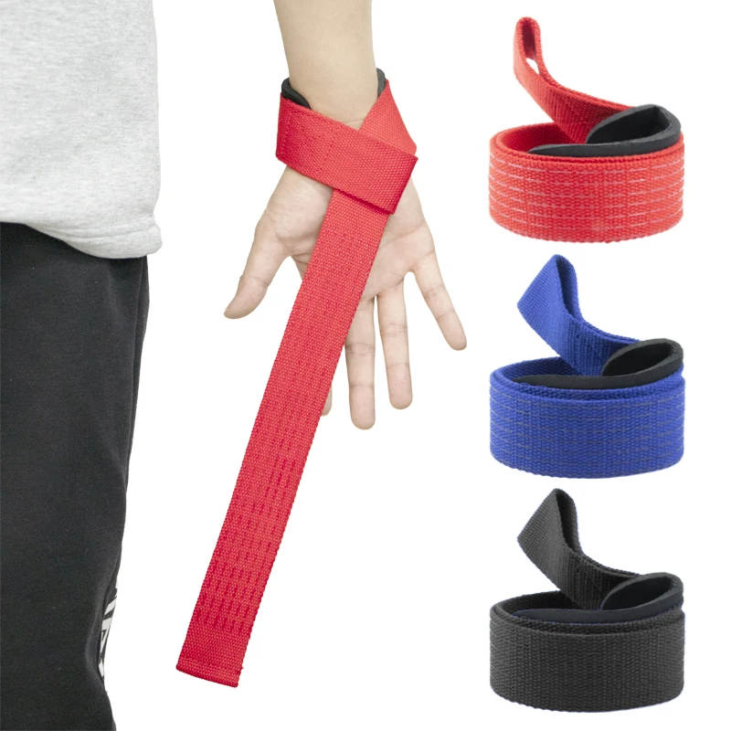 MKAS Deadlifts Heavy Duty Customized Color Strength Training Dowel Gym Weight Lifting Straps Power Lifting Wrist Straps