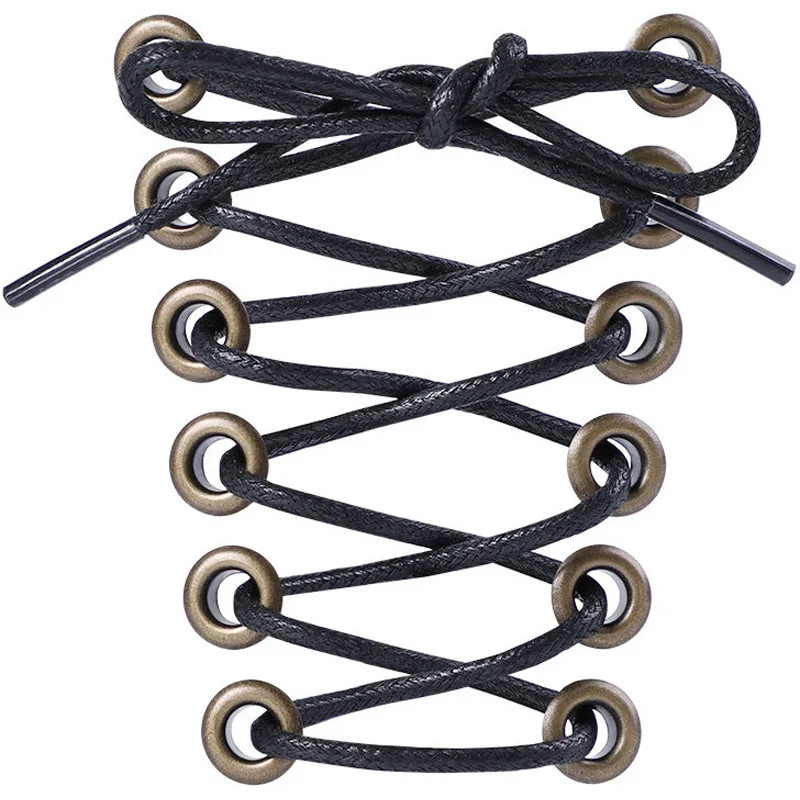 Popular leather shoes laces quality 2.5mm width 60-180cm round shoe laces 12   colors rope shoelaces for Leather shoes