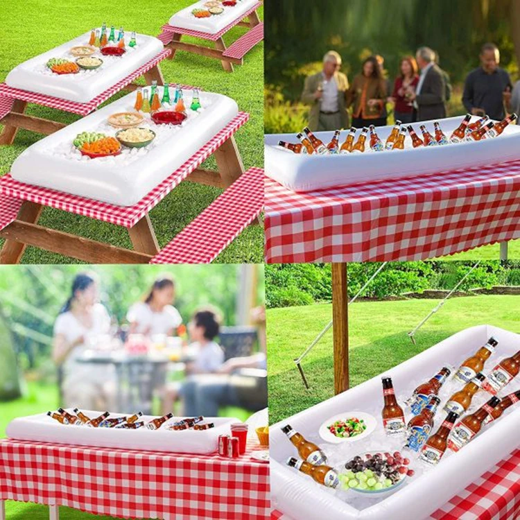 PVC Water Ice Tray Food And Drink Ice Bucket Tray Pool Party Water Supplies