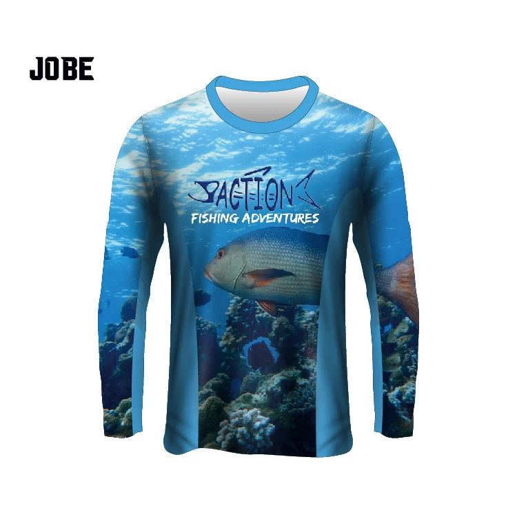 
uv protection quick dry fishing sun shirts jersey long sleeve sublimated custom fishing shirt 