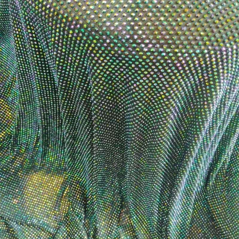 Fashion Design AB Rhinestones Shining Crystal with Mesh Fabric for Fashion Show Accept Customization