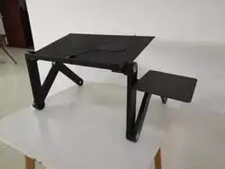 Подставка для ноутбука JLT, алюминиевый регулируемый портативный складной компьютерный стол для ноутбука, встроенные вентиляторы, коврик для мыши, алюминий