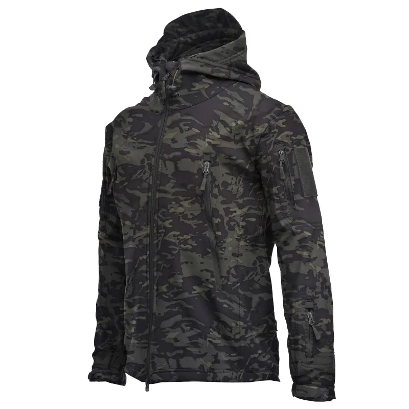 Wholesale Multicolor Men Outdoor Waterproof Breathable Tactical Hiking Camping Green Camouflage Uniform Jacket