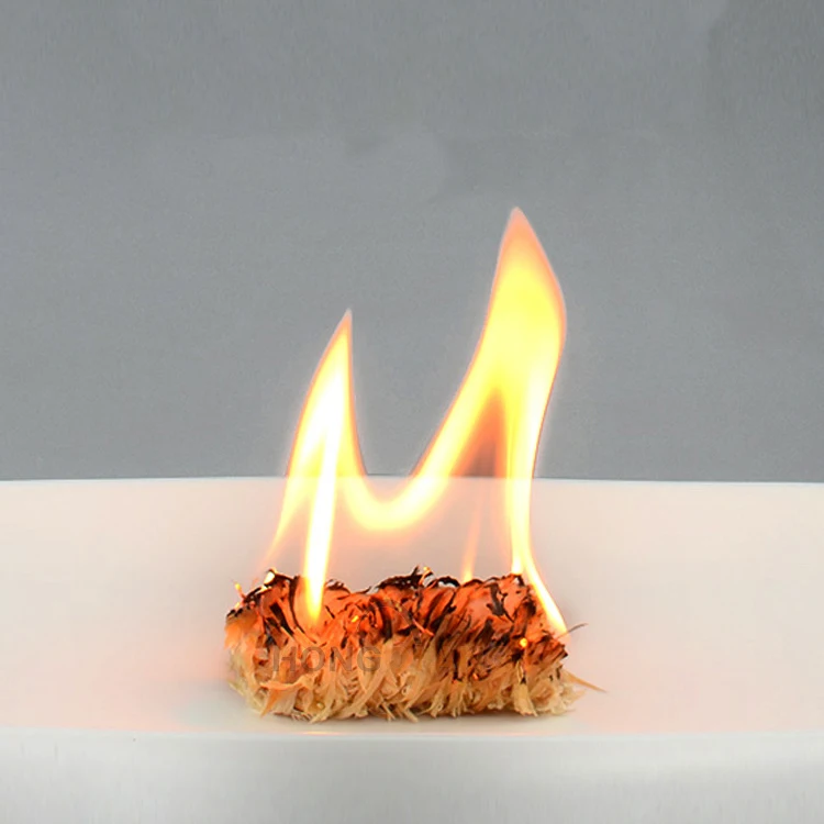 Natural No Pollution Fire Lighter Paraffin Wax Wooden Wool Roll BBQ Fire Starter For Survival HQFL-32
