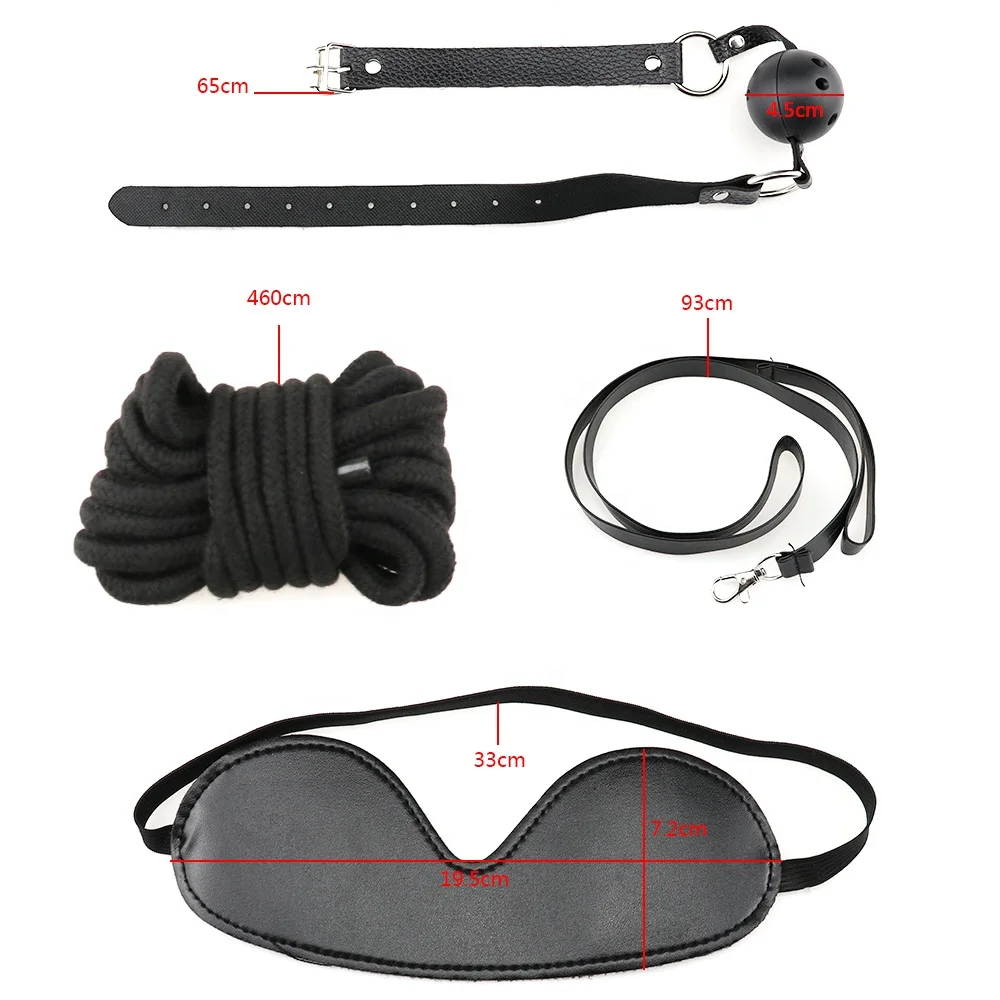 
PU Leather Bondage Kit Fetish BDSM Adult Game Slaves Bondage Gear Sex Toys Gay Couple SM 