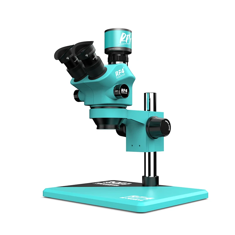 Microscope for Mobile Phone PCB Repair RF4 RF7050 PRO 7-50X Zoom Microscope Electronic Trinocular Stereo Microscope With LED
