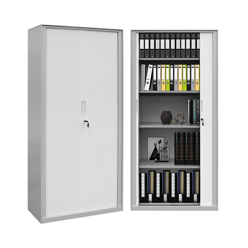 sliding lockable modern iron large small storage furniture home office steel metal roller shutter door filing cabinet