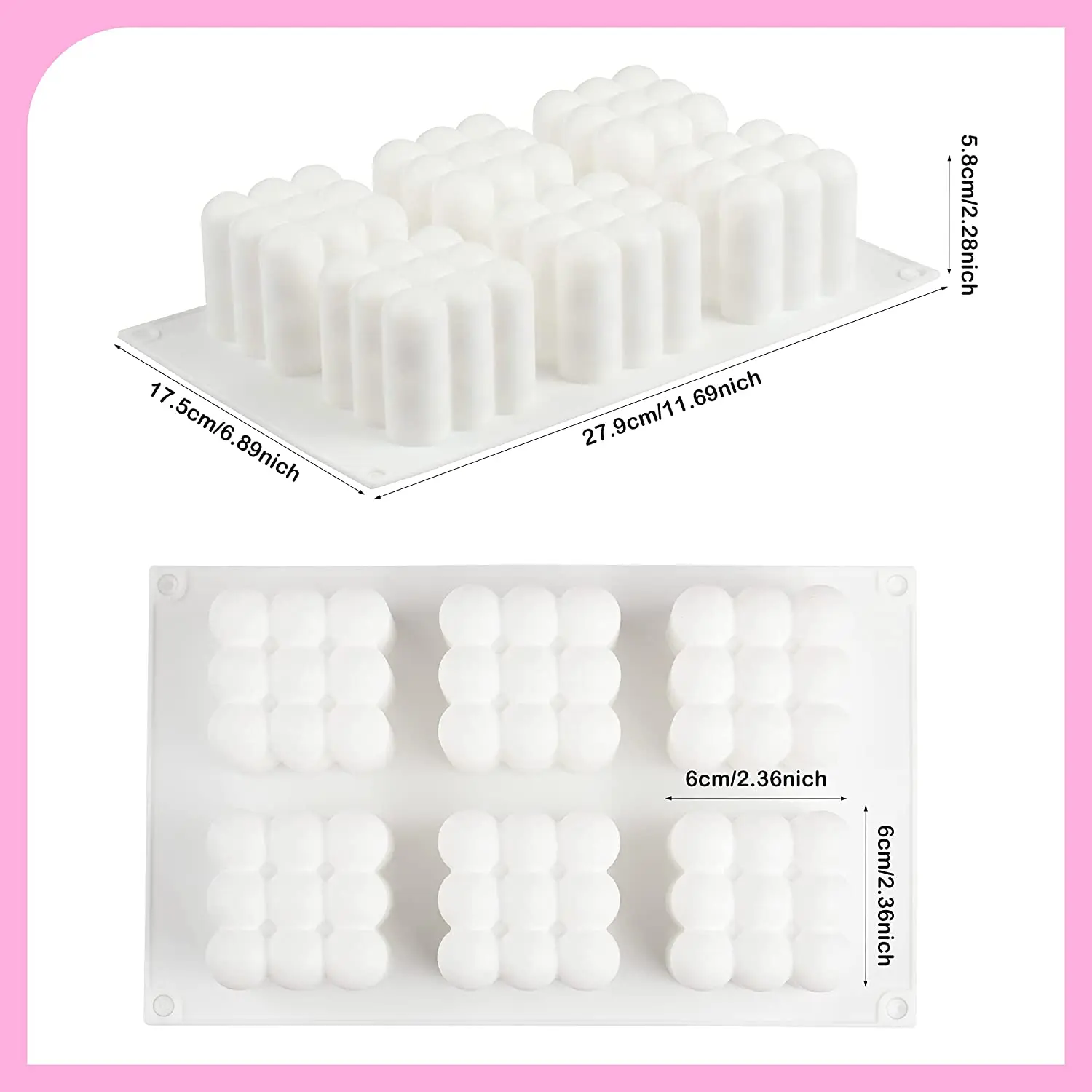 Silicone Mold for Baking Chocolate Cake 3D Dessert Mould Bubble Candle Mold