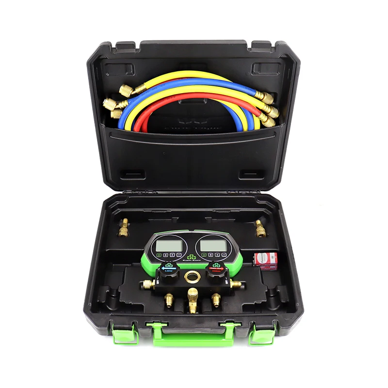 2 -VALVE DIGITAL  MANIFOLD GAUGES WITH shock proof