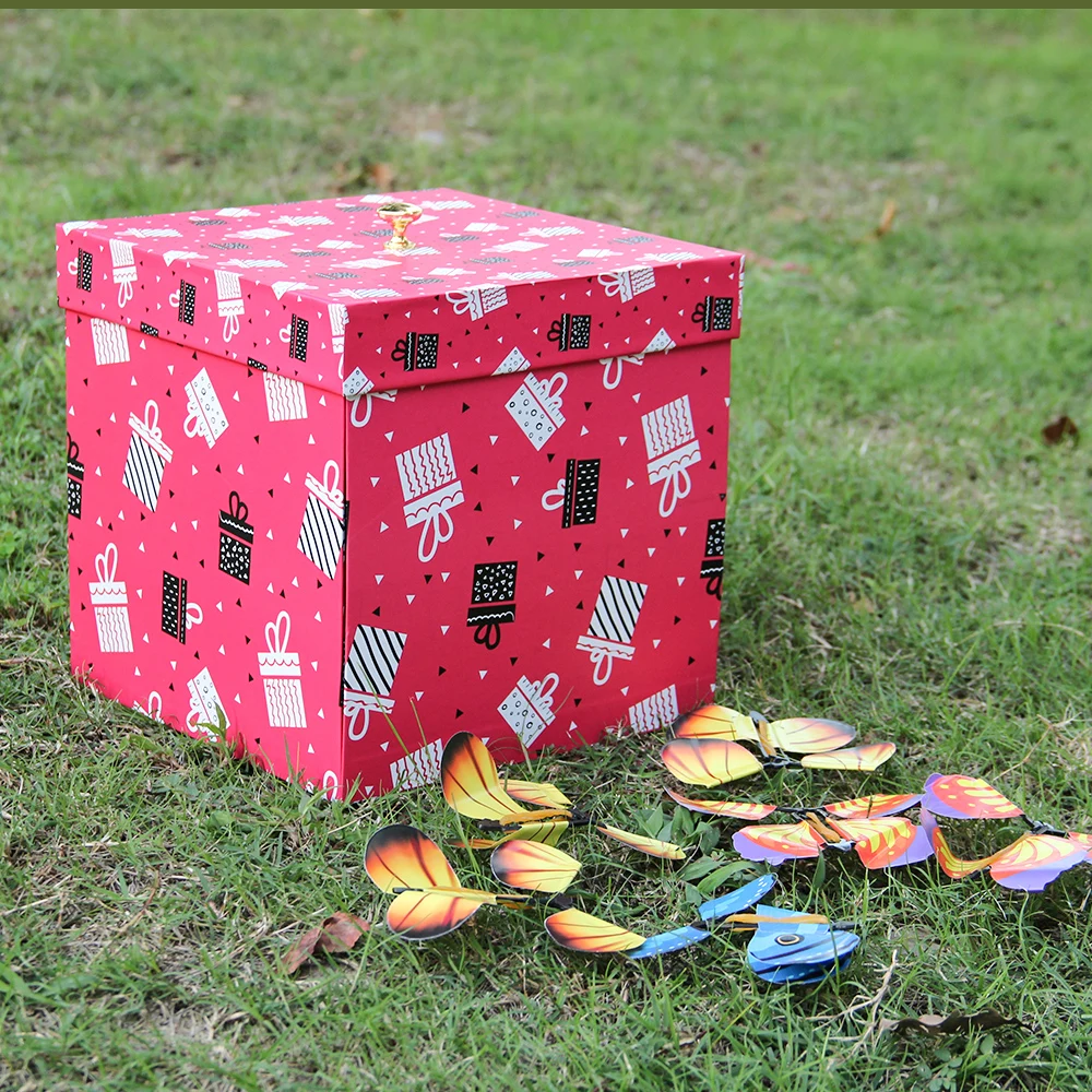 Flying Butterfly Surprise Explosion Gift Box - Delightful Candy, Delicious Cakes for Delivery - Gift for All Ages & Ideal for Al