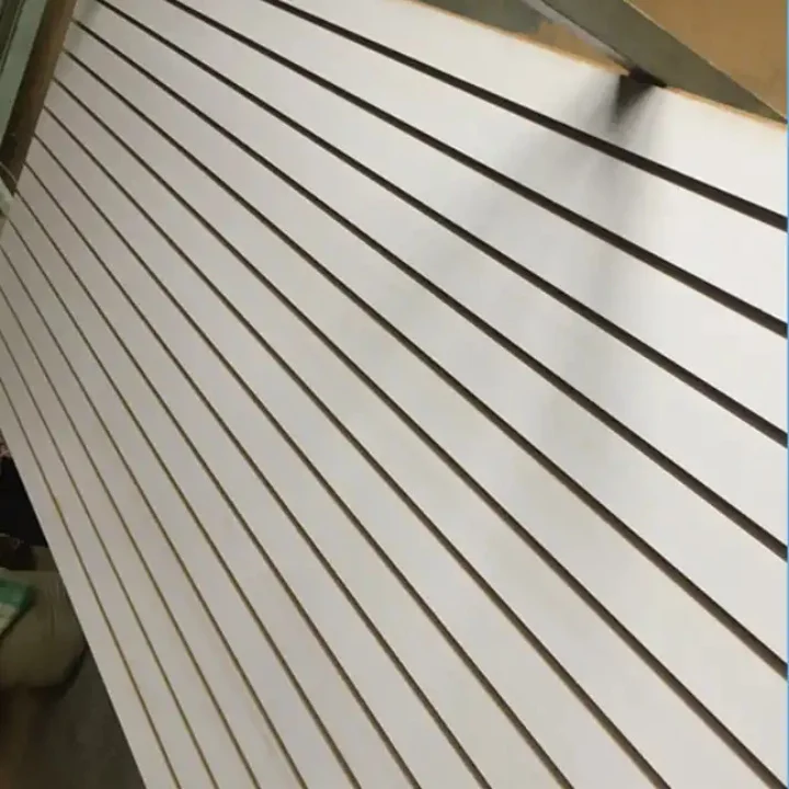 Aluminum slotted slatwall MDF display panel Slotted Groove MDF Board 18mm melamine mdf board