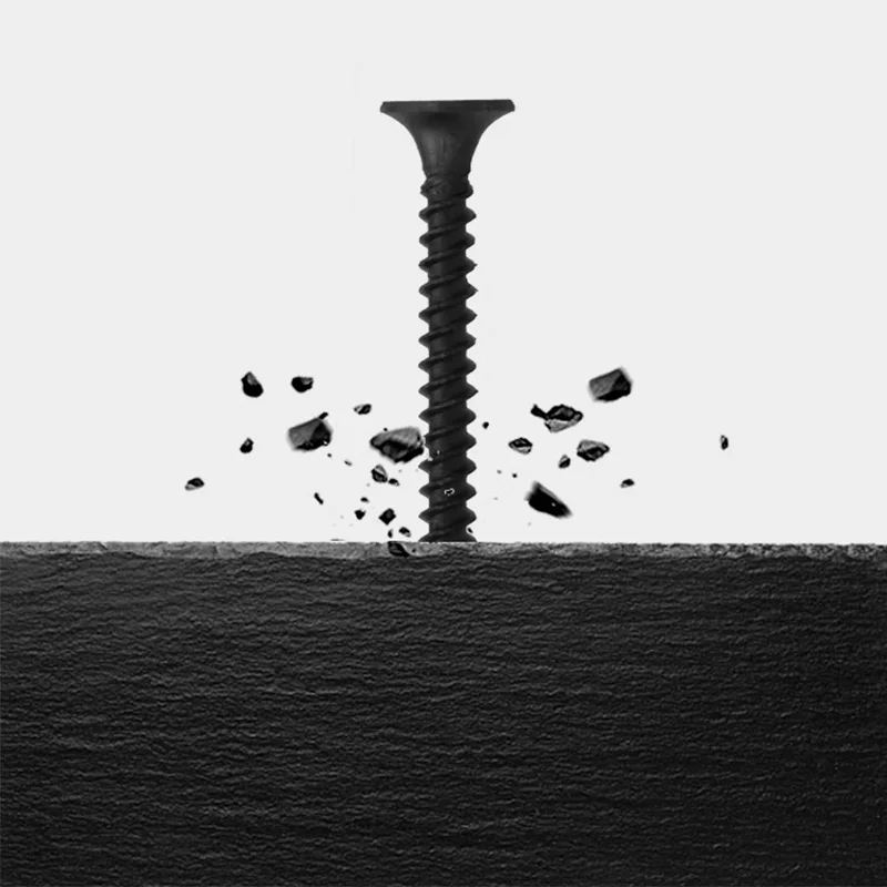 Good Quality Fasteners 3m Black/gray Phosphated Bugle Head Gypsum Board Fastener Drywall Screw Tornillos OEM Flat GB Black Color