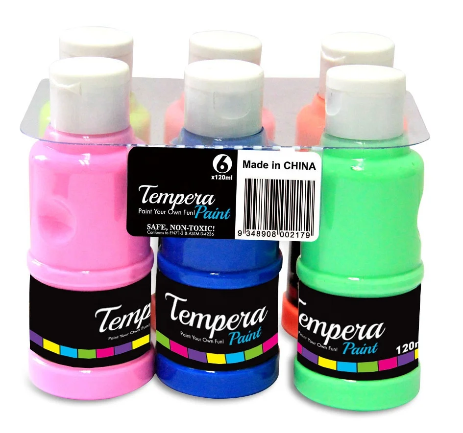 Private label multicolor tempera paint non toxic washable tempera paint for kids