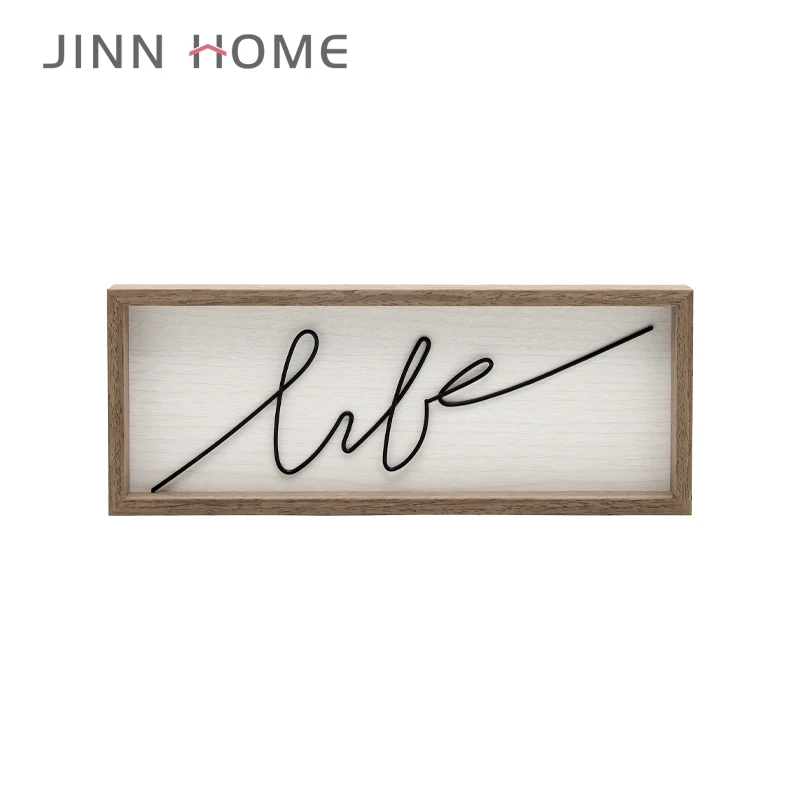 Jinn Home HAPPY на заказ художественные текстовые рамки для фотографий деревянные домашнего декора