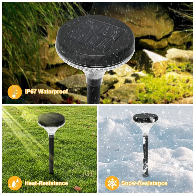 7Color RGB Waterproof Solar Deck Led Lights Outdoor Garden Decorative Solar Battery Street Lantern Outside Christmas Light